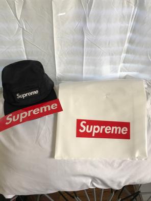 Supreme FW17 Washed Nylon Camp Cap Black