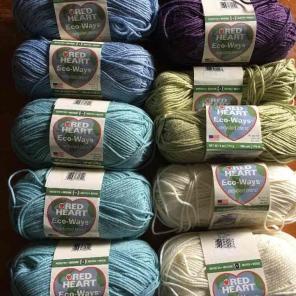 Yarn Lot 9+ Skeins Red Heart Eco-Ways