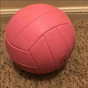 Pink volleyball