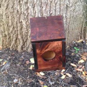 Wooden handmade bird house