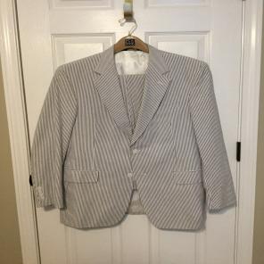Jos A Bank Seersucker Suit
