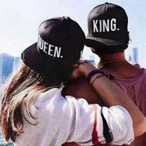2pc King Queen Lovers Snapback Caps 19