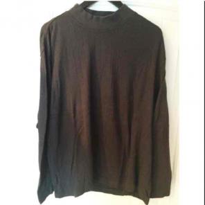 Men's Dark Grey Mock Turtleneck