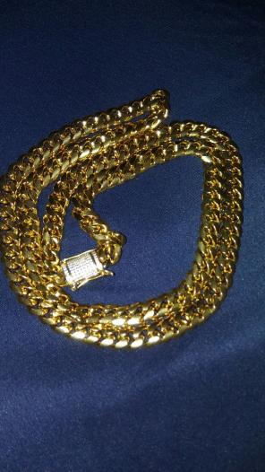Pvd Gold plated cuban link necklace