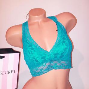 Victoria Secret Bralette Small Teal Lace