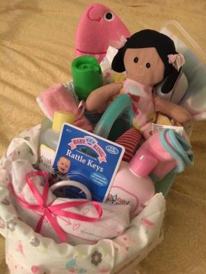 Baby Girl Bath Time Essentials Caddy