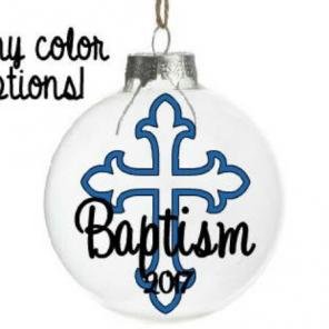 Baby Boy Baptism Ornament