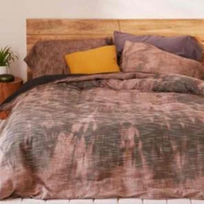 charcoal bleached slub striped comforter