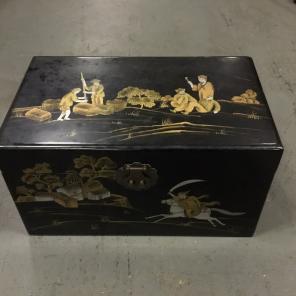 Vintage Chinese Small Trunk Black