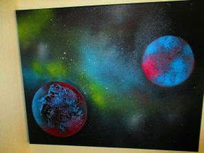 SPACE SPRAY PAINT ART