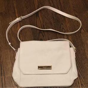 DKNY White Leather Crossbody