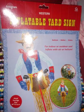 New Western Inflatable Yard Sign