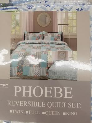 3 Pcs Reversible Quilt Set - Full Size