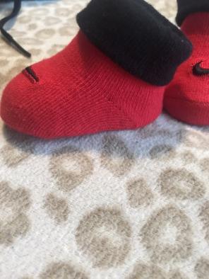 Red Nike Socks For New Born Baby's