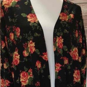 LulaRoe XL Sarah black Rose floral BNWT