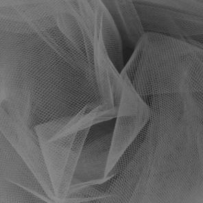 5 YARDS OF SILVER FABRIC TULLE 54" WIDE