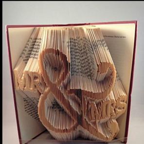 Mr. & Mrs. Folded Book Art