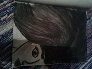 Mystical girl drawing