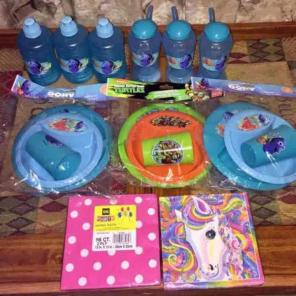 Kids Dory and tmnt plate sets
