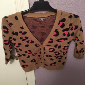 Charlotte Russe Leopard Button Up