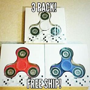 3x July 4th Finger Fidget Spinners Lot