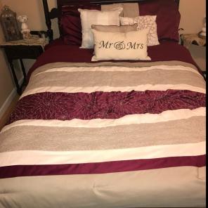 Burgundy Comforter Set.