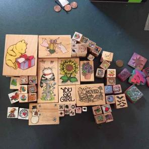 Lot of rubber stamps