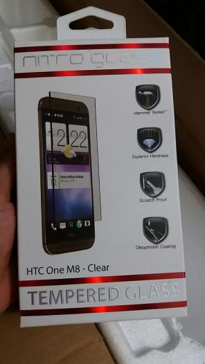 Htc one m8 clear tempered glass nitro