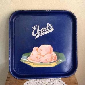 Vintage Ice Cream Advertising Metal Tray