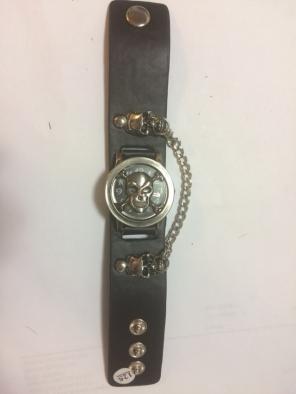 Handmade Leather Skull Watch New