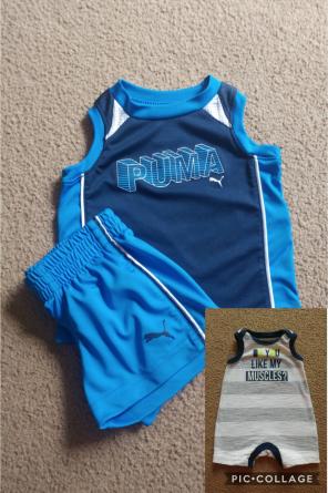 0-3M Small Bundle Puma Outfit & Romper
