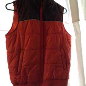 Brown and orange think winter vest