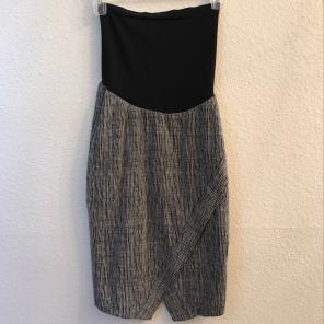 Maternity Small Black Stripe Dress Skirt