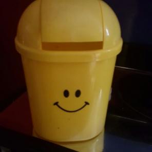 Smiley Face Wastebasket