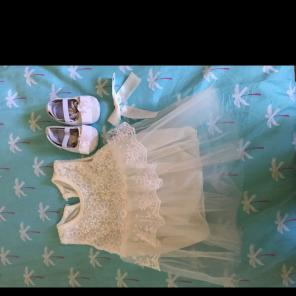 Tutu Dress With Bow And Shoes