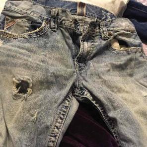 Used men's silver brand jeans size 33/3