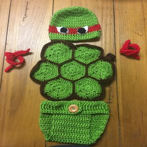 Baby Ninja Turtle Crochet Outfit