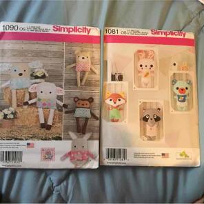 2 Simplicity patterns, new, uncut