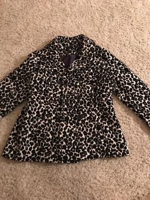 Leopard Print Pea Coat