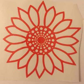 Orange Sunflower Decal