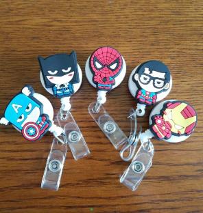 Superhero Retractable ID Badge Holder