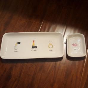 Rae Dunn glamour tray and dish