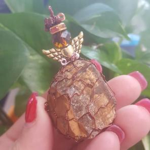 Angel tiger's eye good luck confidence