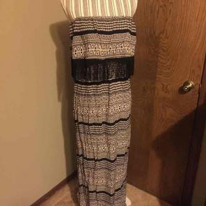 NWT, black and cream maxi dress, medium