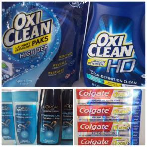 2 Oxiclean Paks, 2 Oxiclean Liquid