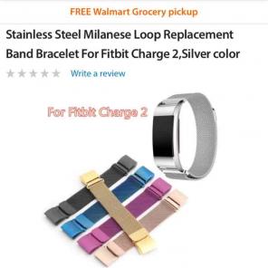 Silver Fitbit charge 2 replacement band