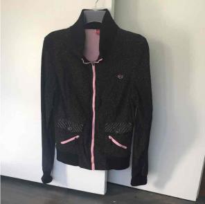 Pink and black fox jacket women's