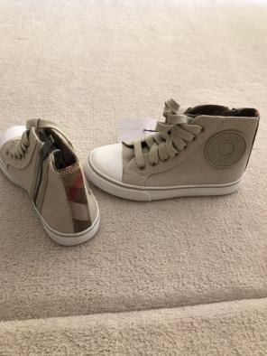 Burberry Boys Girls High Top Shoes Sz 12