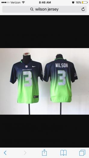 Seahawks Wilson #3 Jersey
