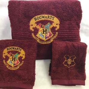 Harry Potter Hogwarts embroidered towel